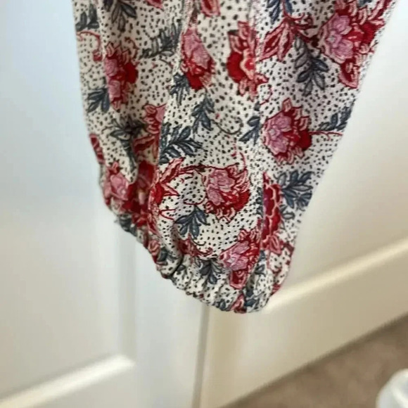 Loft Paisley Wrap Back Cropped Top Size L - Picture 7 of 11